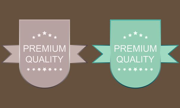 Set of premium and quality labels - Wektor, obraz