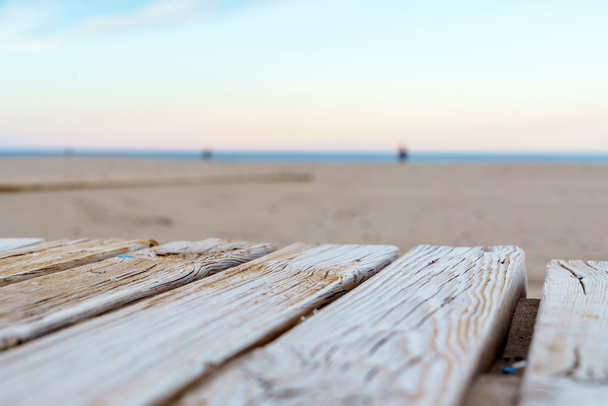 wooden flooring on beach - Foto, Bild