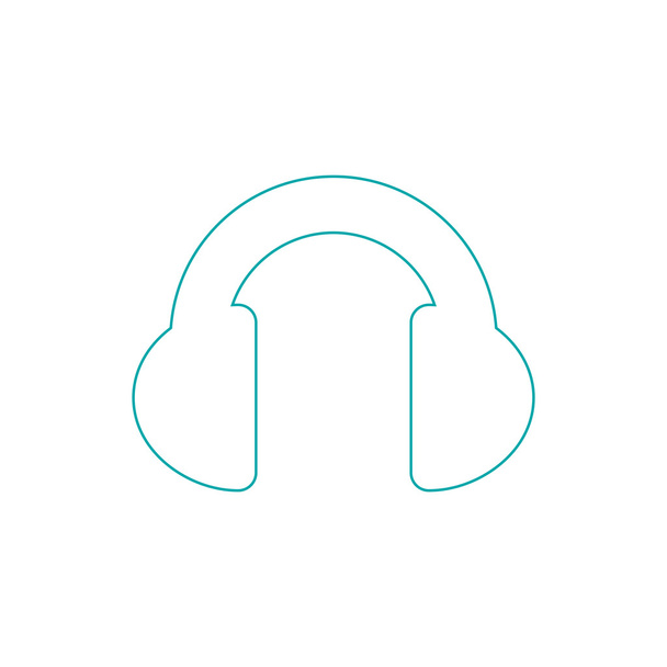 headphone icon. Earphones icon. Concept flat style design illustration icon. - Photo, Image