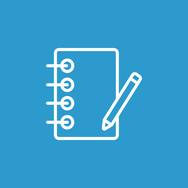notebook with pen icon - Vetor, Imagem