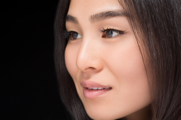 Close-up of face of Asian lady - Foto, Bild