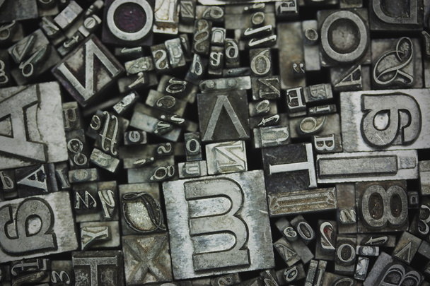 Close up of typeset letters - Photo, Image