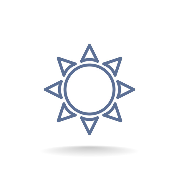 outline sun icon - Vector, Imagen