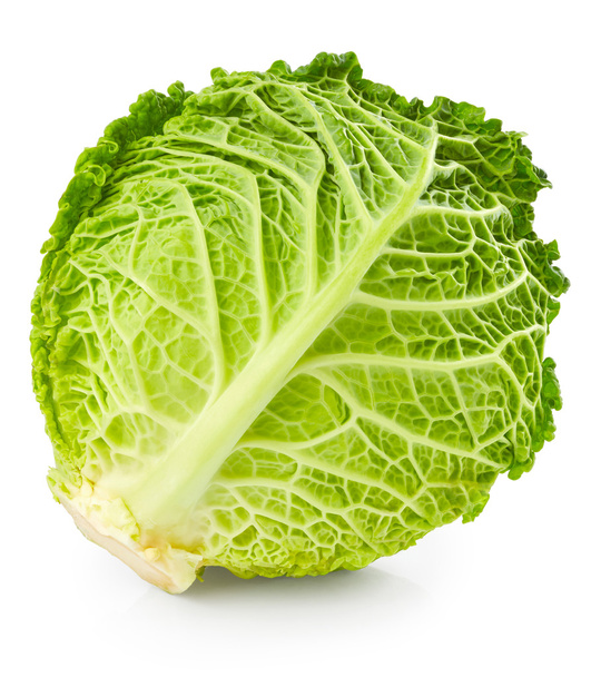 Savoy cabbage isolated on white background - Photo, Image