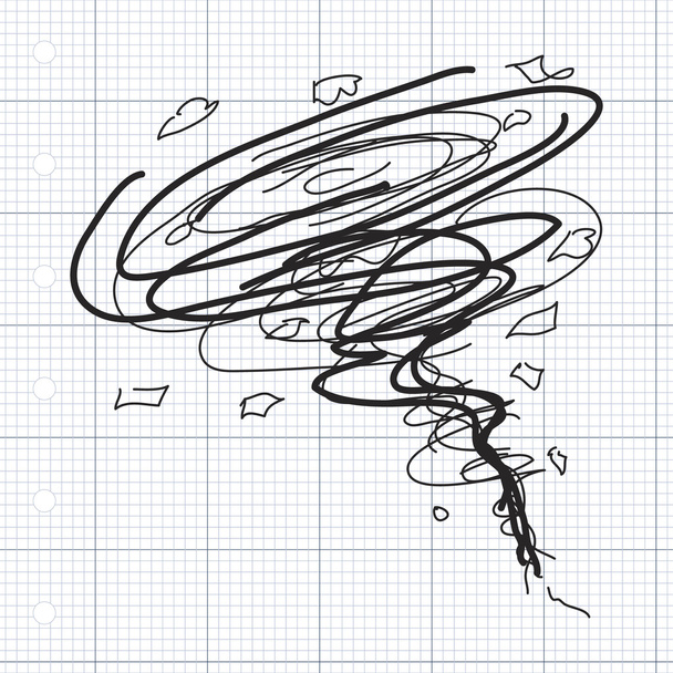 Απλή doodle του ένας ανεμοστρόβιλος - Διάνυσμα, εικόνα