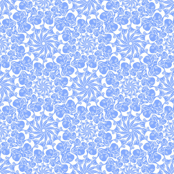 Seamless creative hand-drawn pattern of stylized flowers. - Vector, imagen