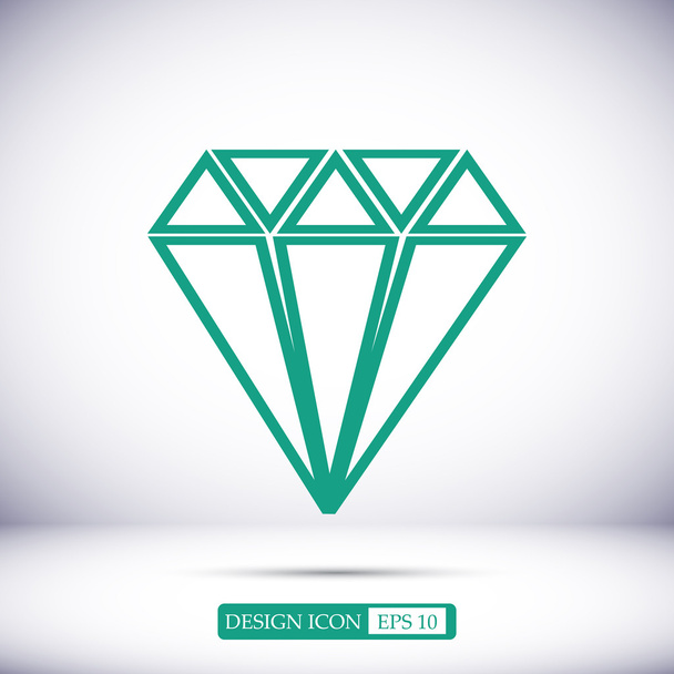 Diamond vector icon - Vector, Image