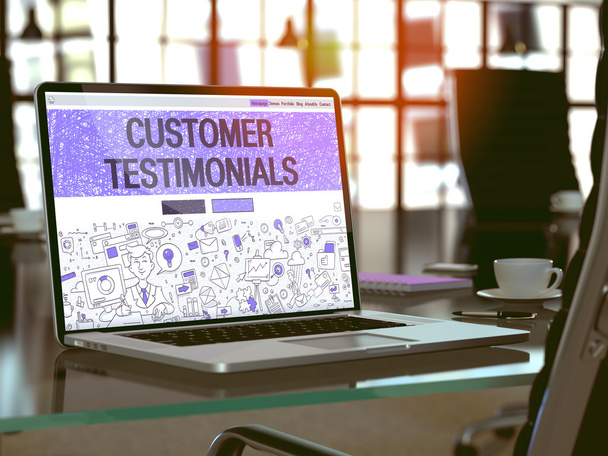 Customer Testimonials - Concept on Laptop Screen. - Photo, Image