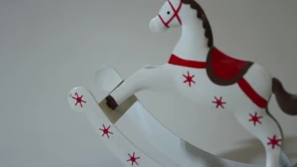 toy rocking horse Christmas gift - Footage, Video
