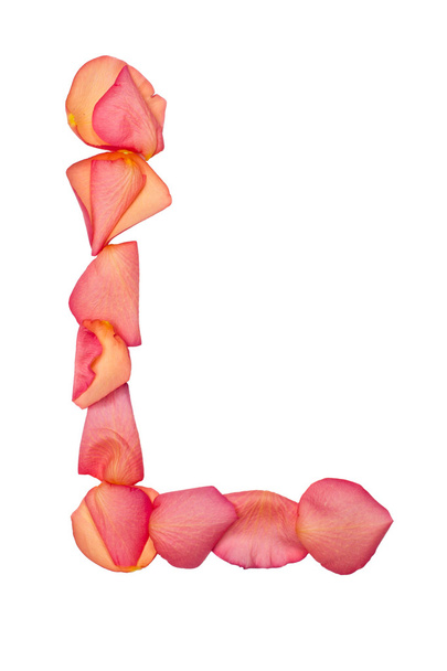 L лист з рожевої пелюстки троянди
 - Фото, зображення