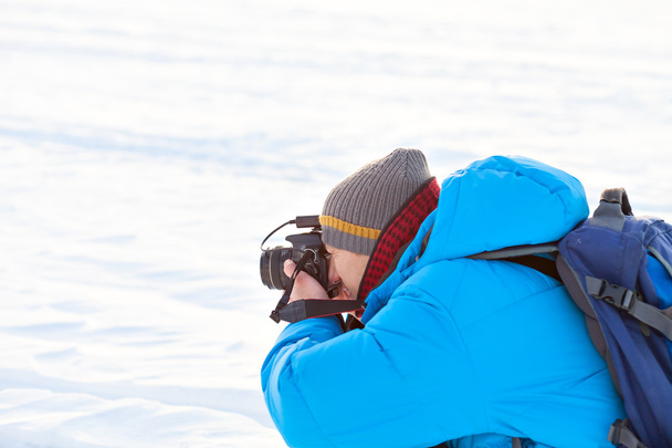 photographer outdoor winter - Foto, Imagen