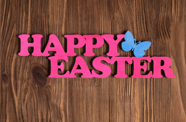 Pink words "Happy Easter"  - Foto, Imagem