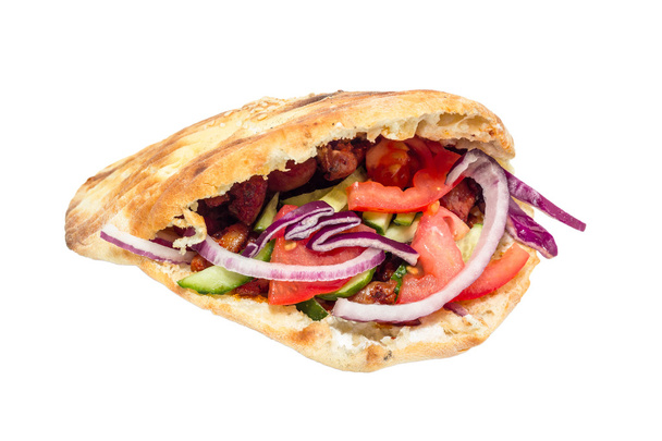 Kebab on white - Photo, image