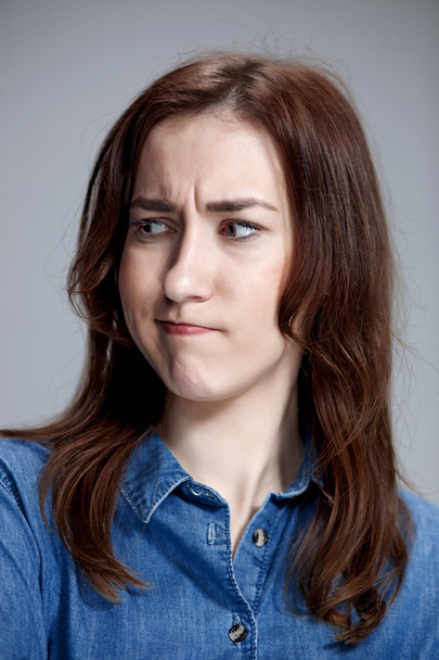 portrait of disgusted woman - Photo, image