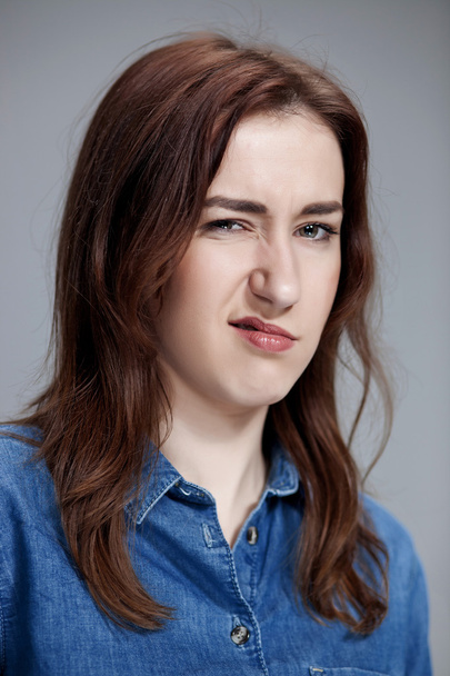 portrait of disgusted woman - Photo, Image