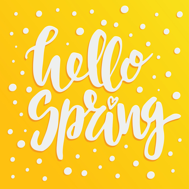 Handwritten lettering Hello spring - Vektor, obrázek