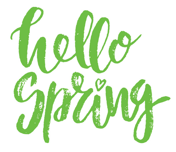 Handwritten lettering Hello spring - Vektor, obrázek