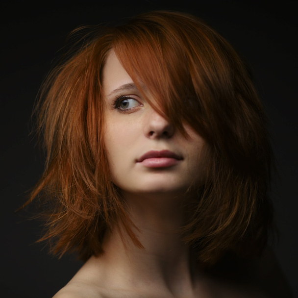 beautiful red haired girl portrait - Valokuva, kuva