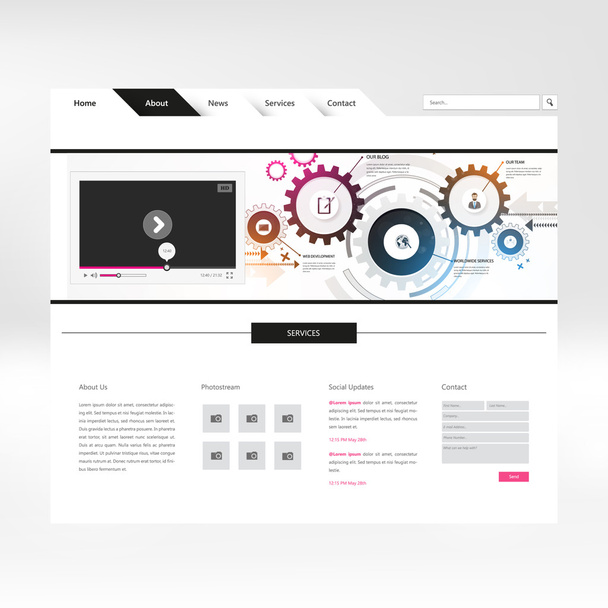 Website Template Design - Vector, Imagen