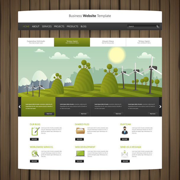 Eco Website Design - Vector, Imagen
