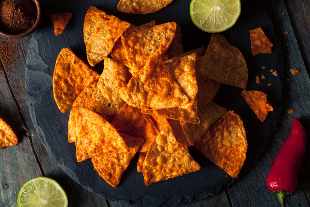 Homemade Chili Lime Tortilla Chips - Photo, Image