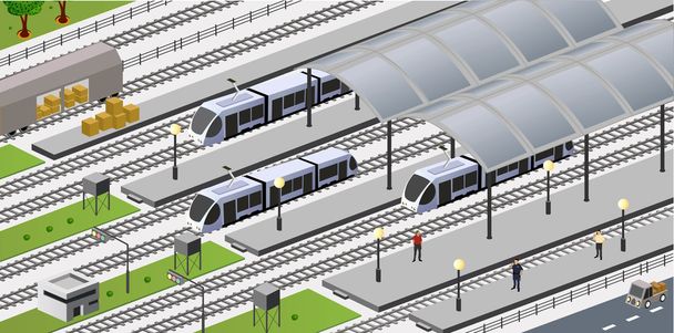 Bahnhöfe - Vektor, Bild