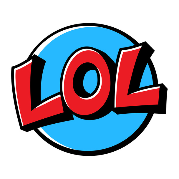 LOL Laugh Out Loud Graphic Text Font Lettering vector icon - Vector, Image