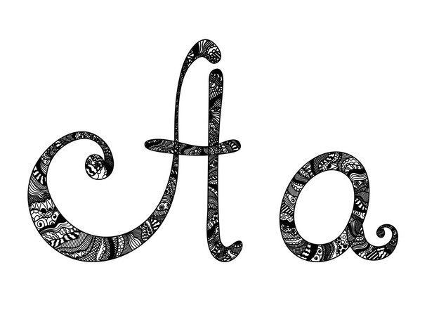 Vector Font, Artistic Lettering Typographic Illustration - Wektor, obraz