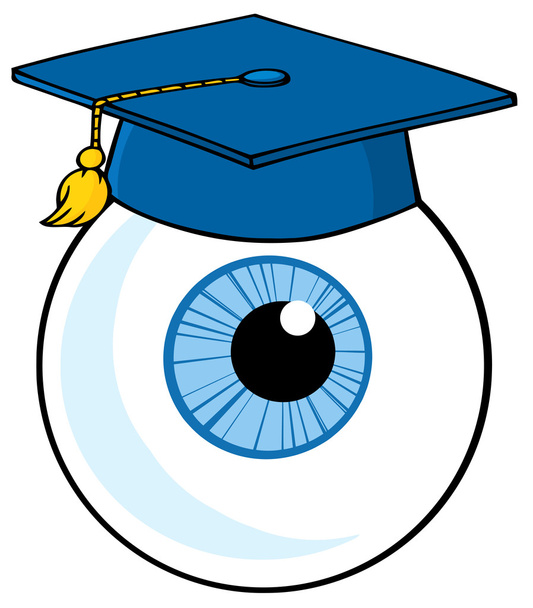 globe oculaire bleu portant une casquette
 - Photo, image