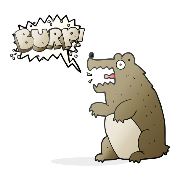 puhe kupla sarjakuva karhu röyhtäily
 - Vektori, kuva
