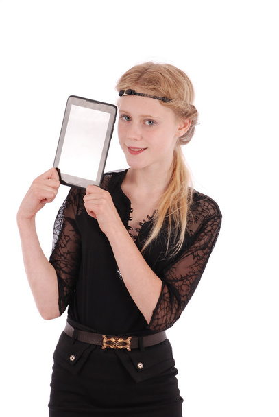 Girl showing tablet pc - Foto, immagini