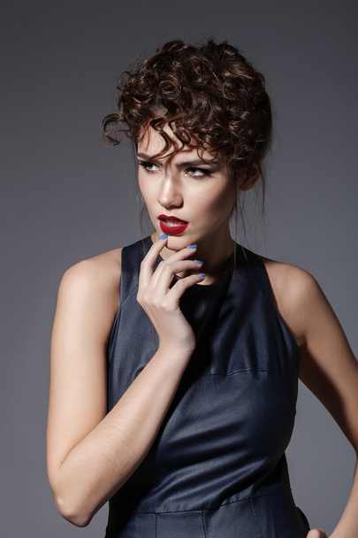 Young sexy beautiful woman with fashion hairstyle - 写真・画像