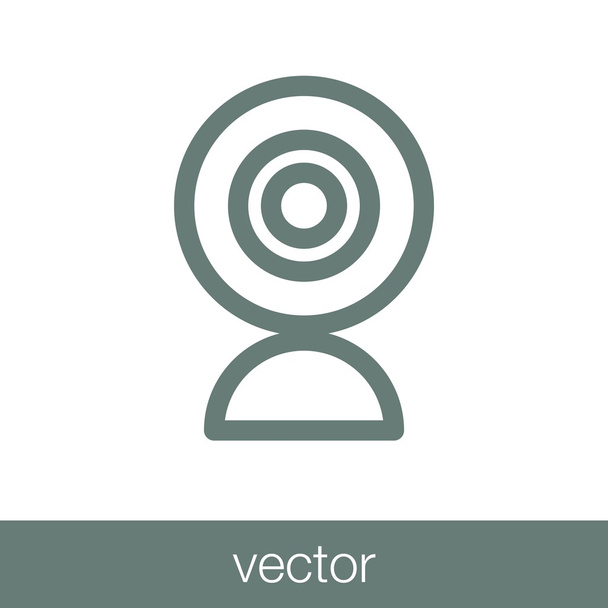 Web camera icon. Concept flat style design illustration icon. - Vector, Image