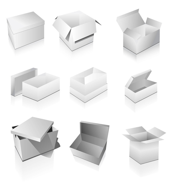 White vector boxes - Vector, afbeelding