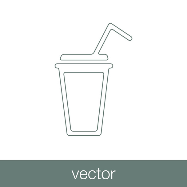 Take away drink icon. Concept flat style design illustration icon. - ベクター画像