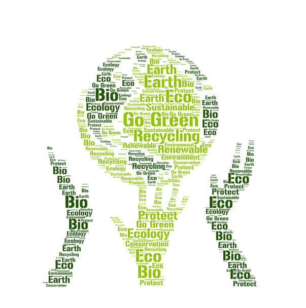 Go green word cloud concept - Photo, Image