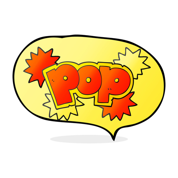 mowy Bańka kreskówka pop explosion symbol - Wektor, obraz