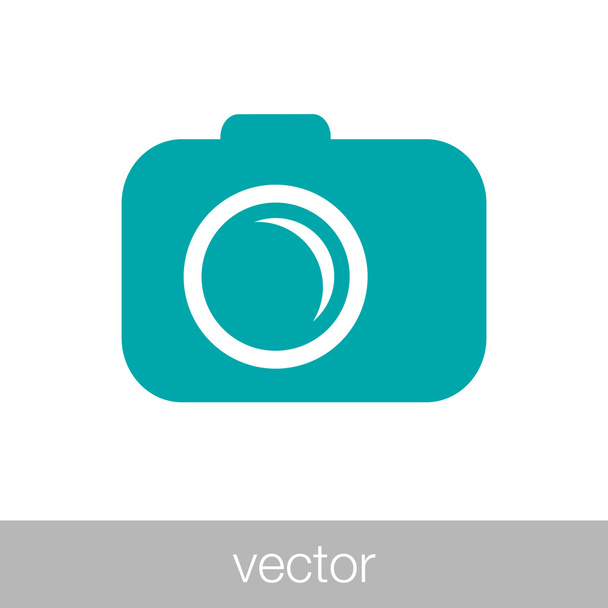 Camera icon. Concept flat style design illustration icon. - Vector, Image