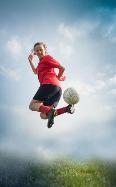 Ποδόσφαιρο κορίτσι - Φωτογραφία, εικόνα