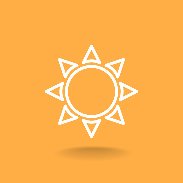Outline sun icon - Vetor, Imagem