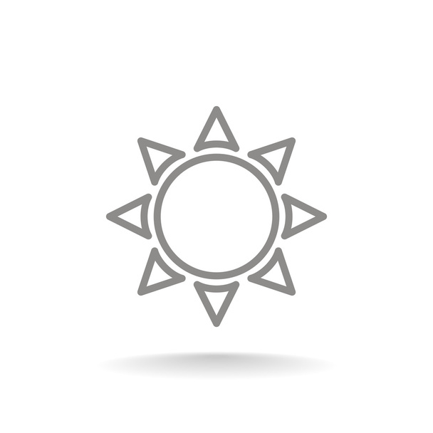 Outline sun icon - Vektor, Bild