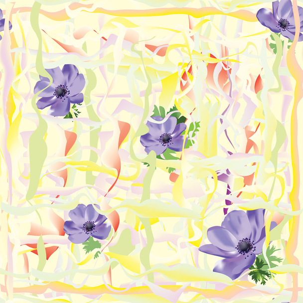 bezešvé grunge květinový vzor s Sasanka - Vektor, obrázek