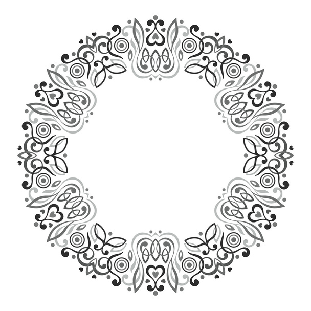 Mandala orné abstrait. Cadre décoratif pour la conception
. - Vecteur, image