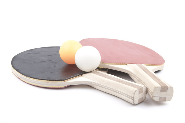 Ping pong paddles and balls - Foto, imagen