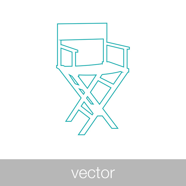 Icône de la chaise du réalisateur. Icône chaise. Concept plat design illustration icône
. - Vecteur, image