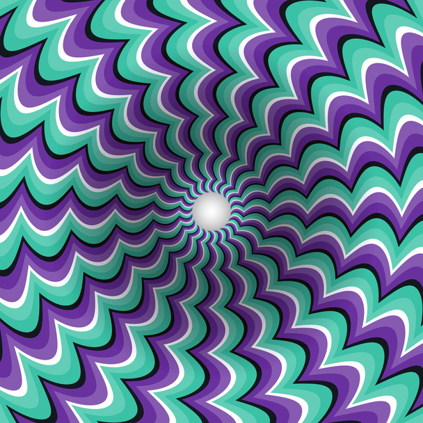Embudo de tiras serpenteantes Ilustración de ilusión óptica
 - Vector, Imagen