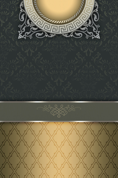 Vintage background with decorative border and ornament. - Photo, Image