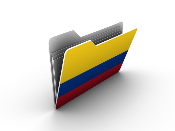 Icono de carpeta con bandera de colombia
 - Foto, Imagen