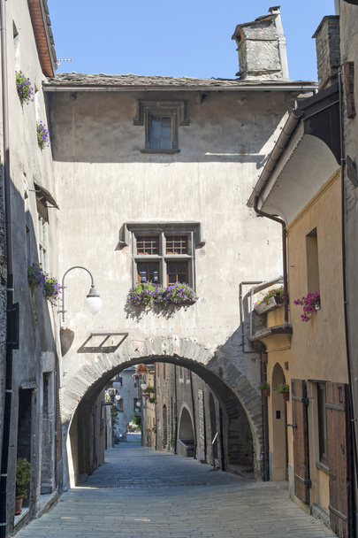 Bard (aosta, Włochy) - średniowiecznej wioski - Zdjęcie, obraz