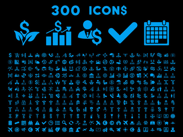 300 плоских векторних бізнес піктограм
 - Вектор, зображення